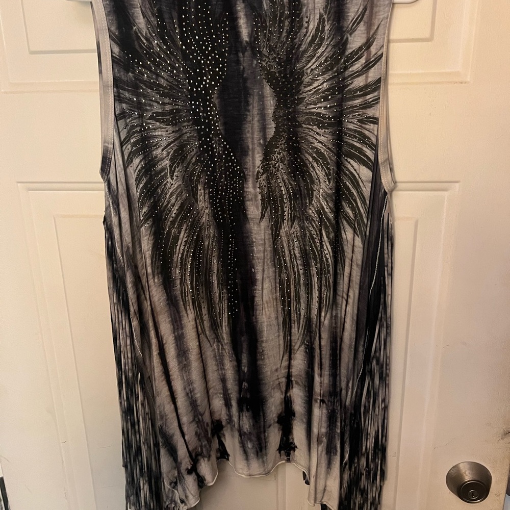Vocal Black and Gray Sleeveless Top